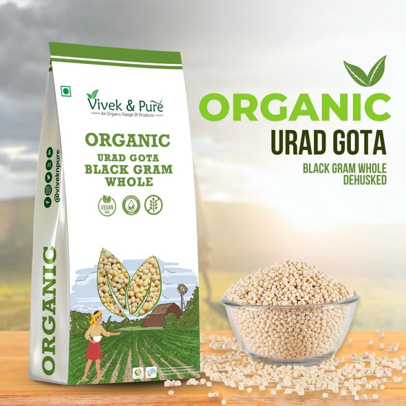 Organic Urad Gota / Black Gram Whole Dehusked