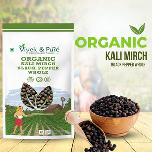 Organic Kali Mirch / Black pepper Whole 100Gm