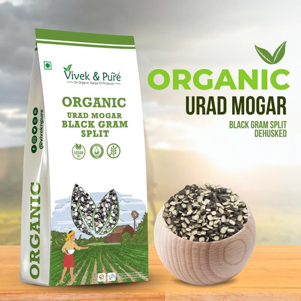 Organic Urad Mogar / Black Gram Split Dehusked