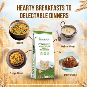 Organic Wheat Daliya / Wheat Porridge 1Kg