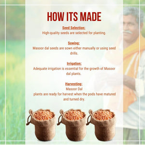 Organic Masoor Dal / Red Lentil Split
